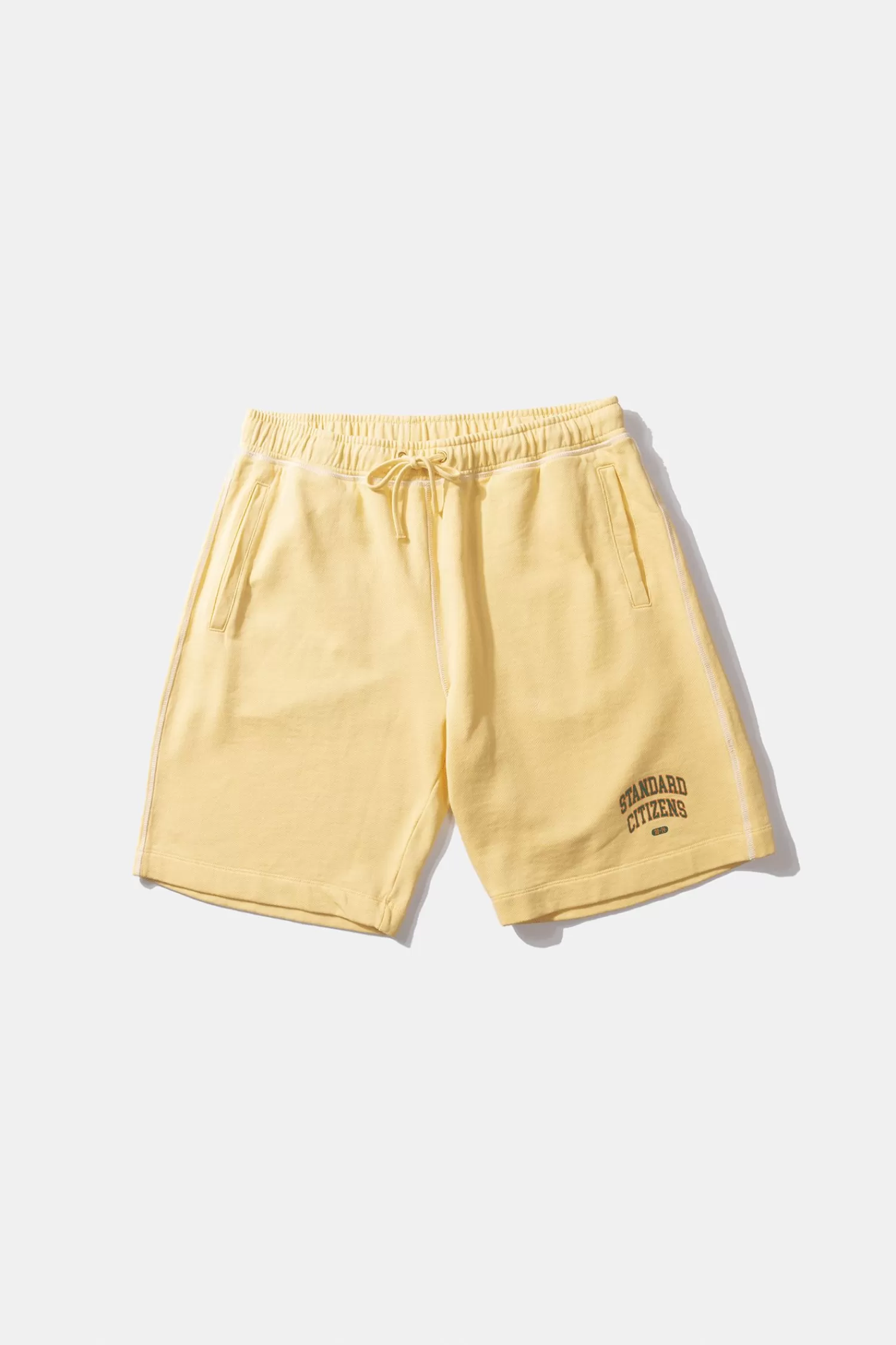 Trousers | Edmmond Studios College Arch Shorts Plain Light Yellow