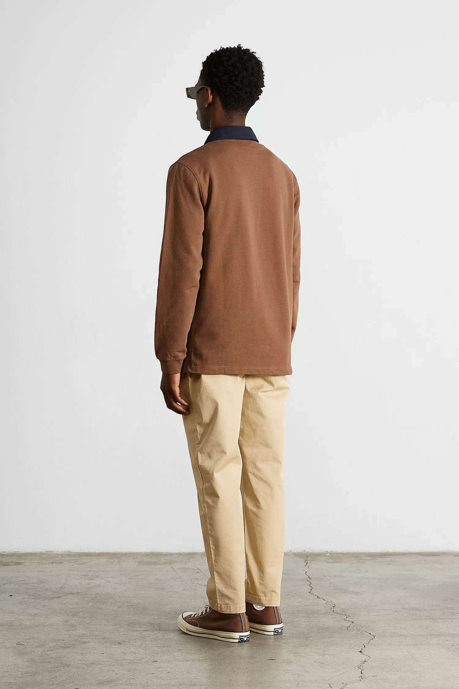 Sweatshirts | Edmmond Studios College Polo Plain Brown