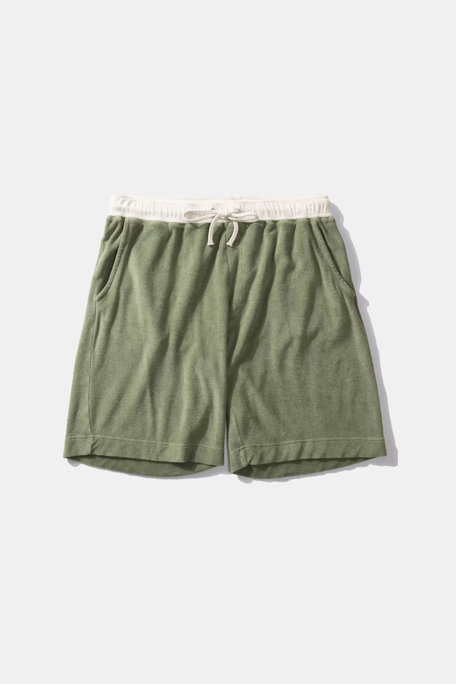 Trousers | Edmmond Studios Contrast Terry Shorts Plain Olive