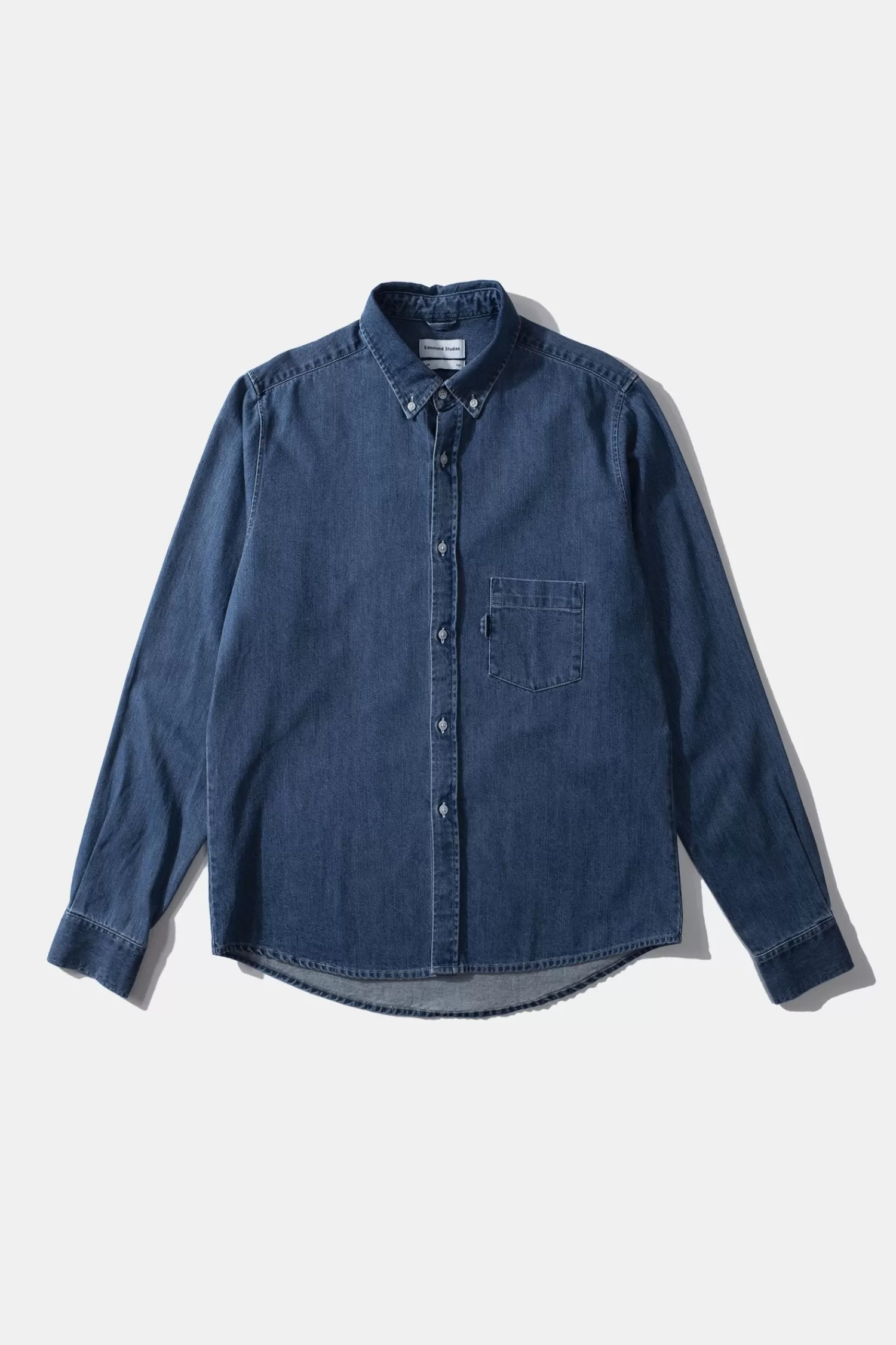 Shirts | Edmmond Studios Day Shirt Denim Plain Stonewash