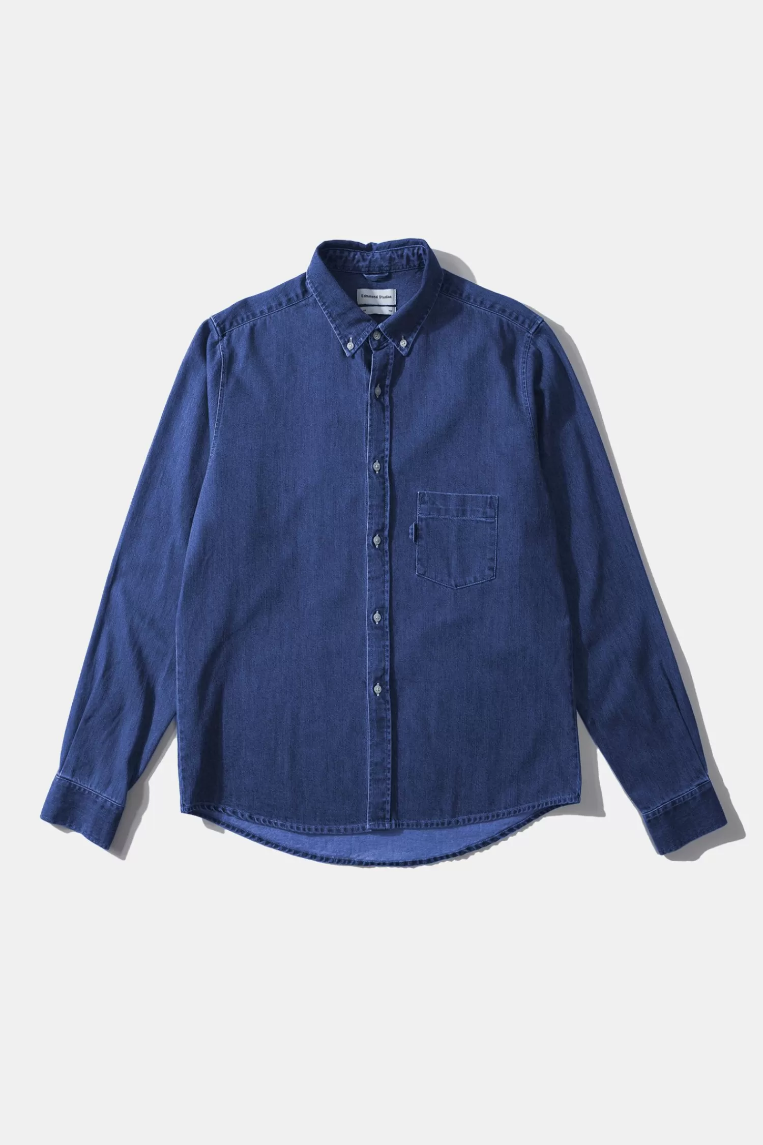 Shirts | Edmmond Studios Day Shirt Denim Plain Stonewash