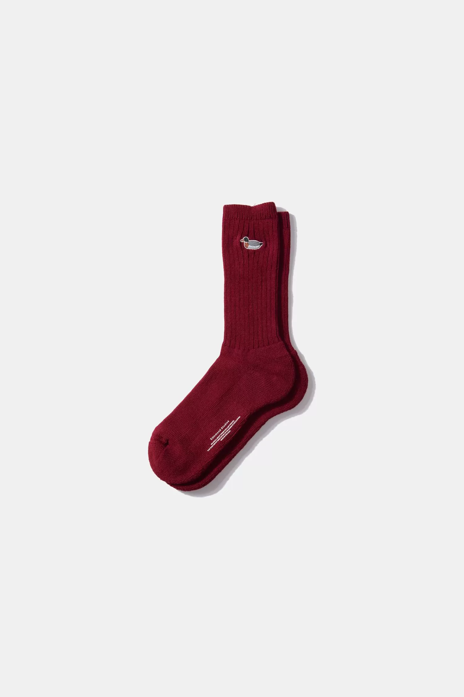 Accessories | Edmmond Studios Duck Socks Plain Bordeaux