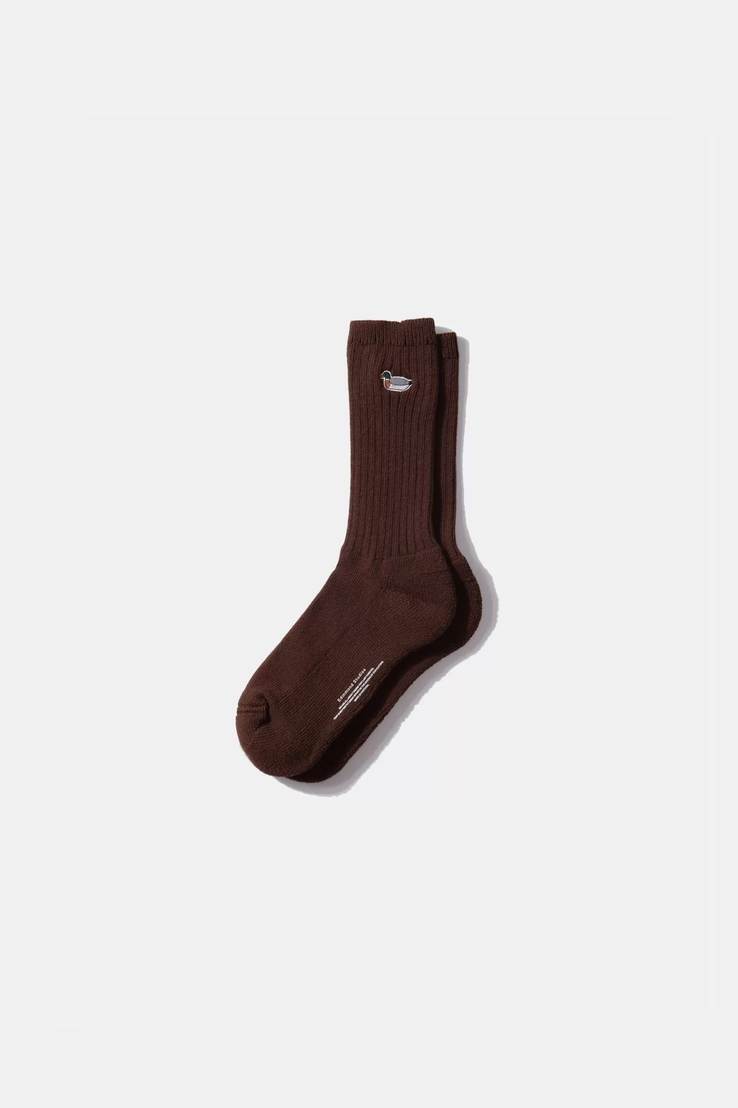 Accessories | Edmmond Studios Duck Socks Plain Dk Brown