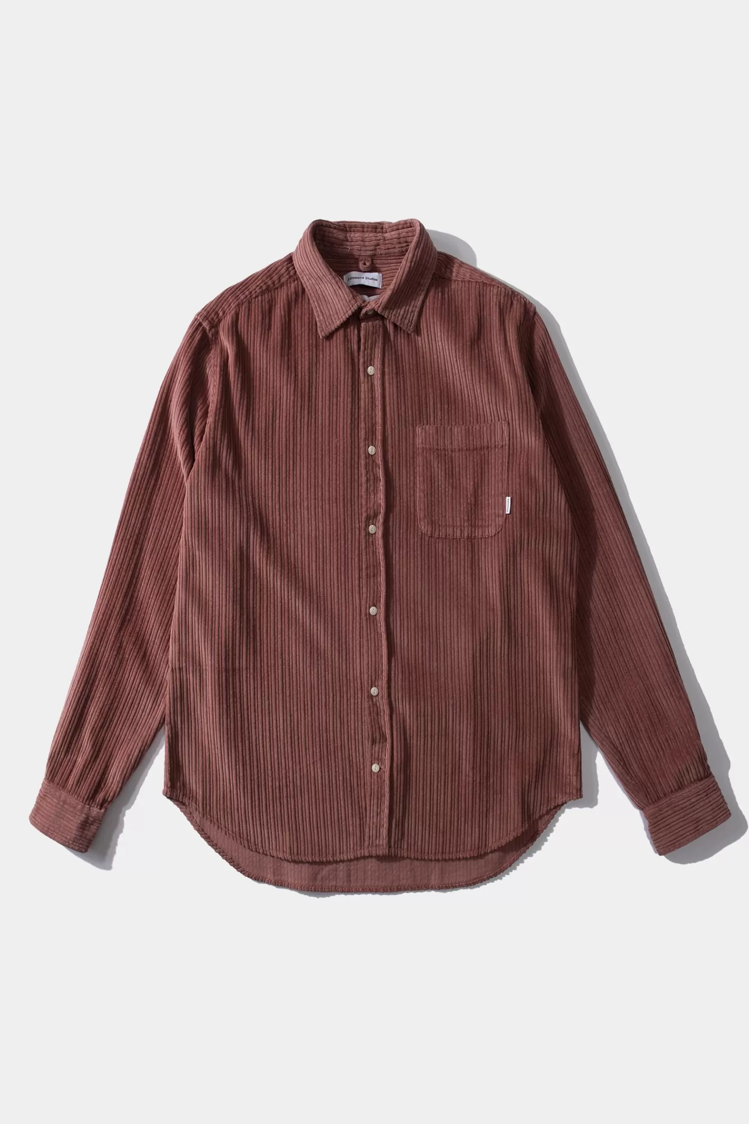 Shirts | Edmmond Studios French Cord Shirt Plain Salmon