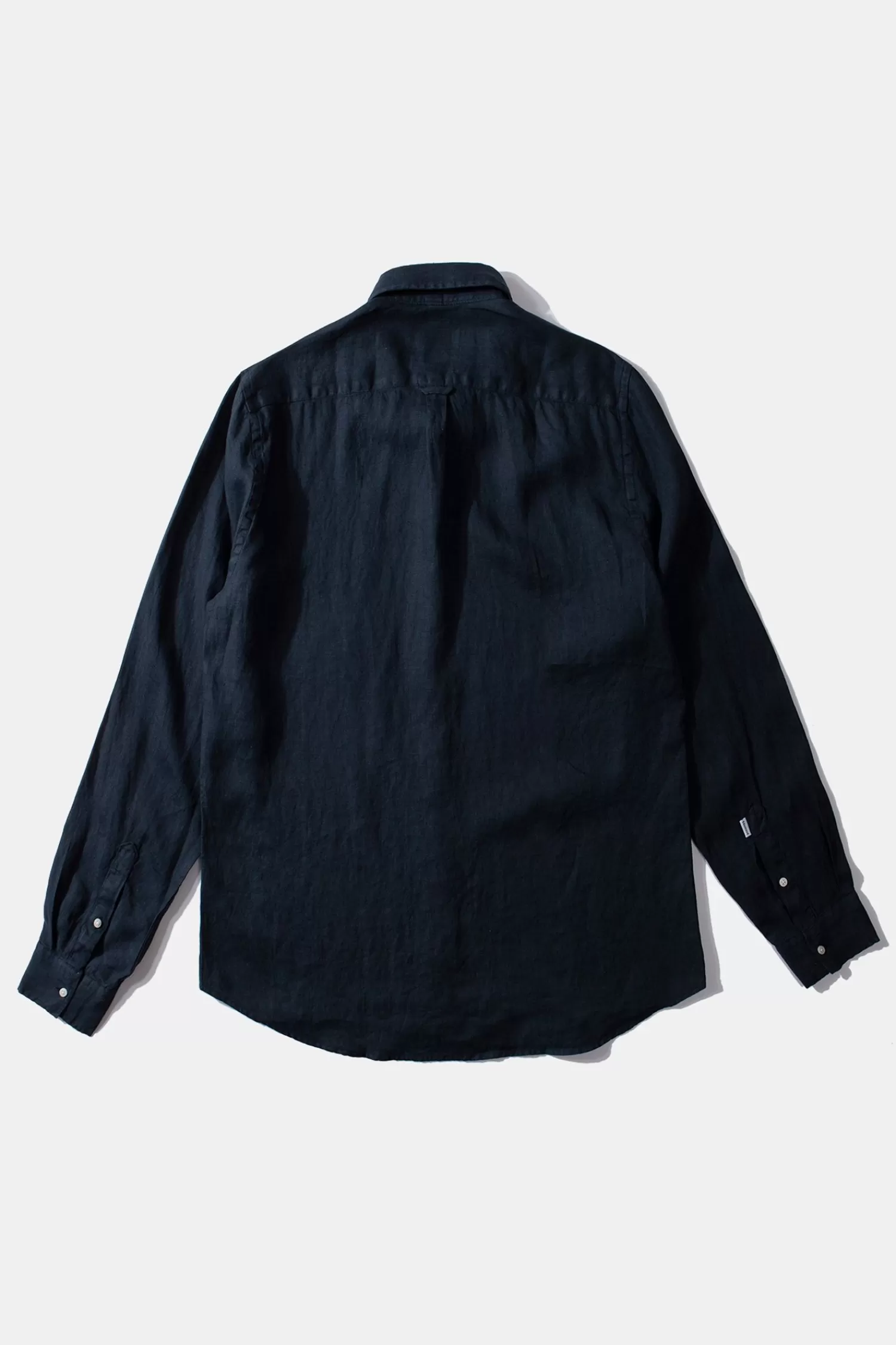 Shirts | Edmmond Studios Linen Shirt Plain Navy