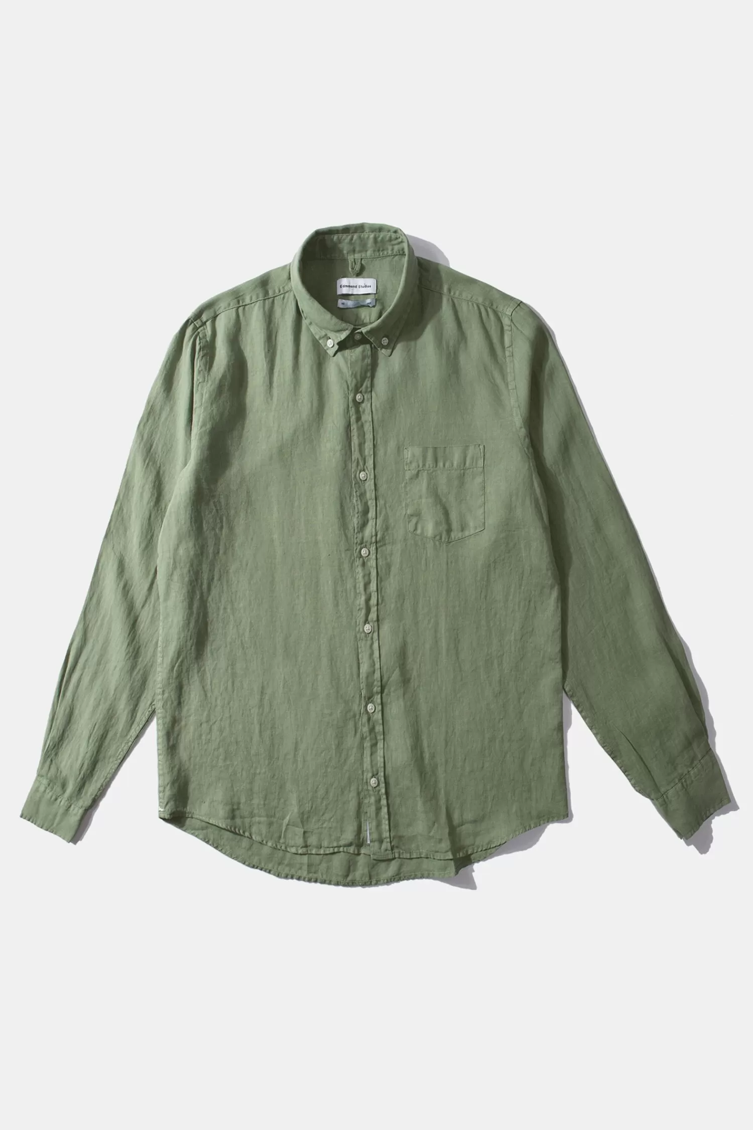 Shirts | Edmmond Studios Linen Shirt Plain Olive