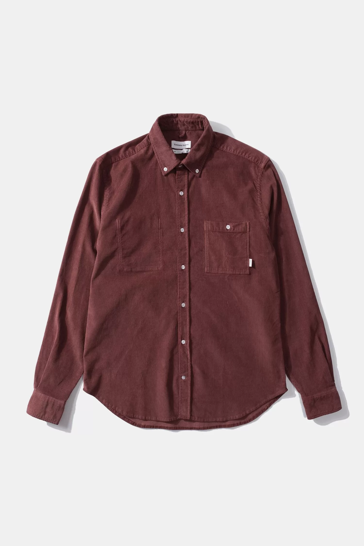 Shirts | Edmmond Studios Microcord Shirt Plain Brick