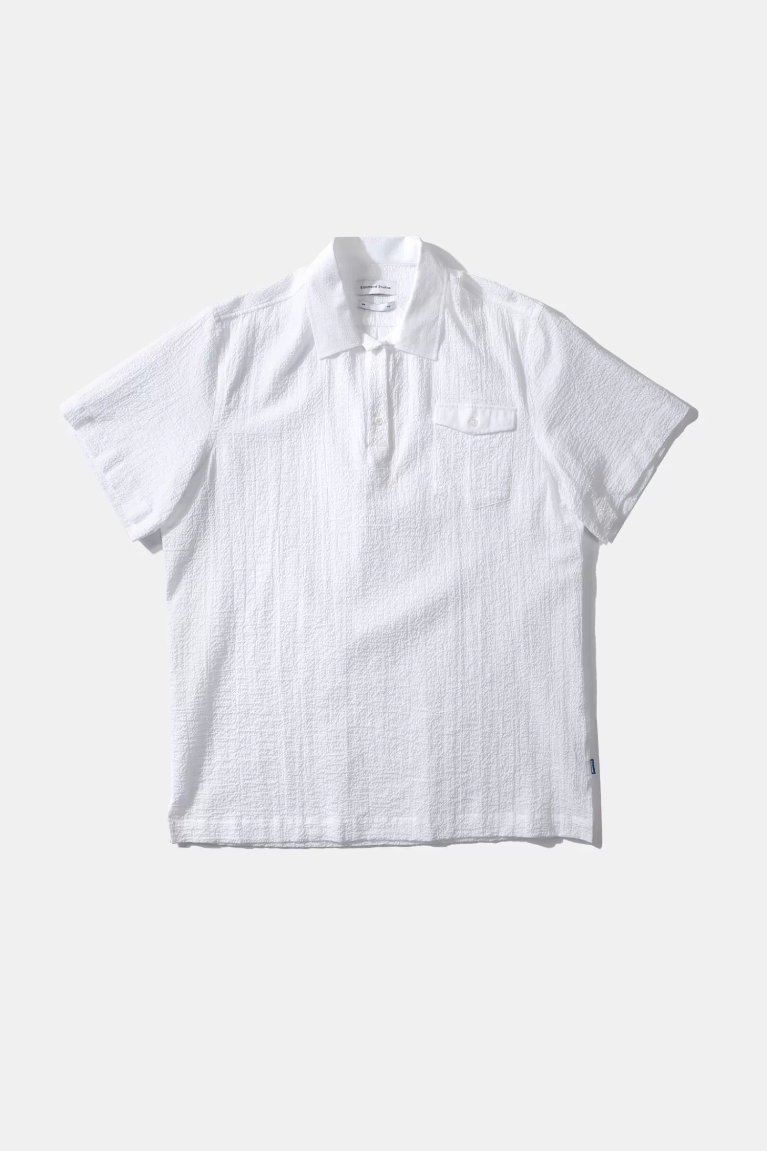 Shirts | Edmmond Studios Polo Shirt Seersucker Plain White