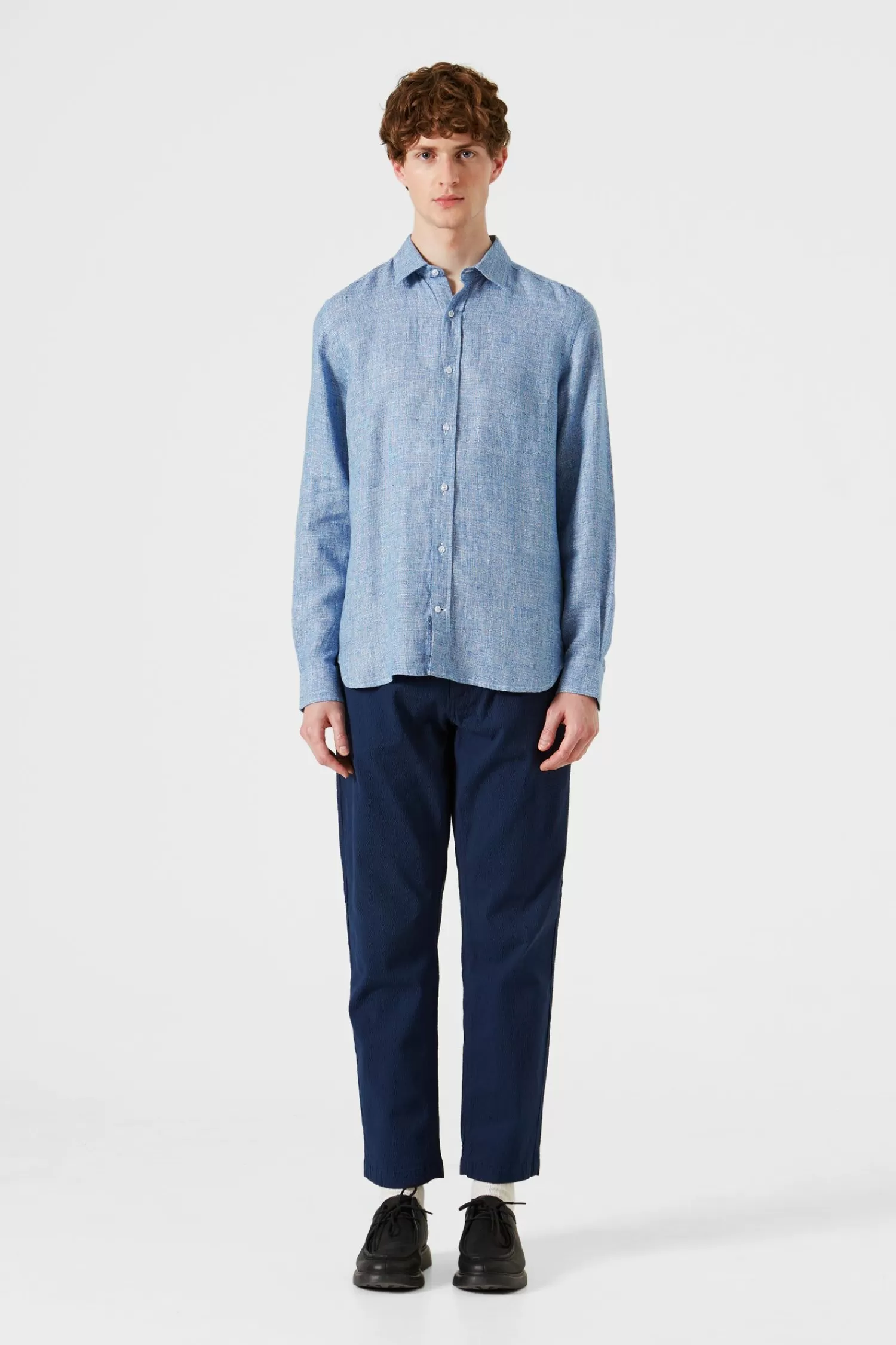 Shirts | Edmmond Studios Port Shirt Plain Blue