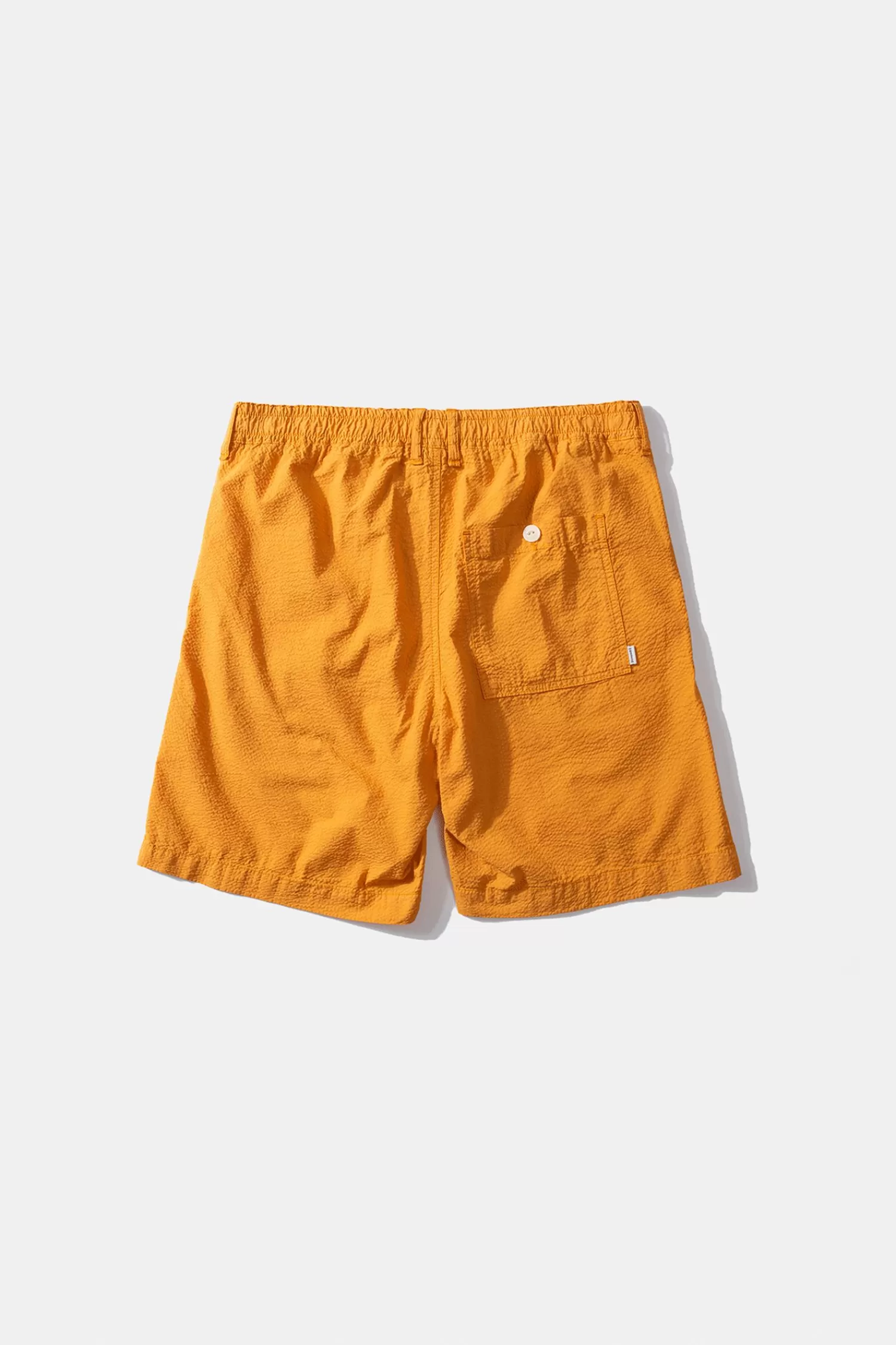 Trousers | Edmmond Studios Seersucker Shorts Plain Mustard