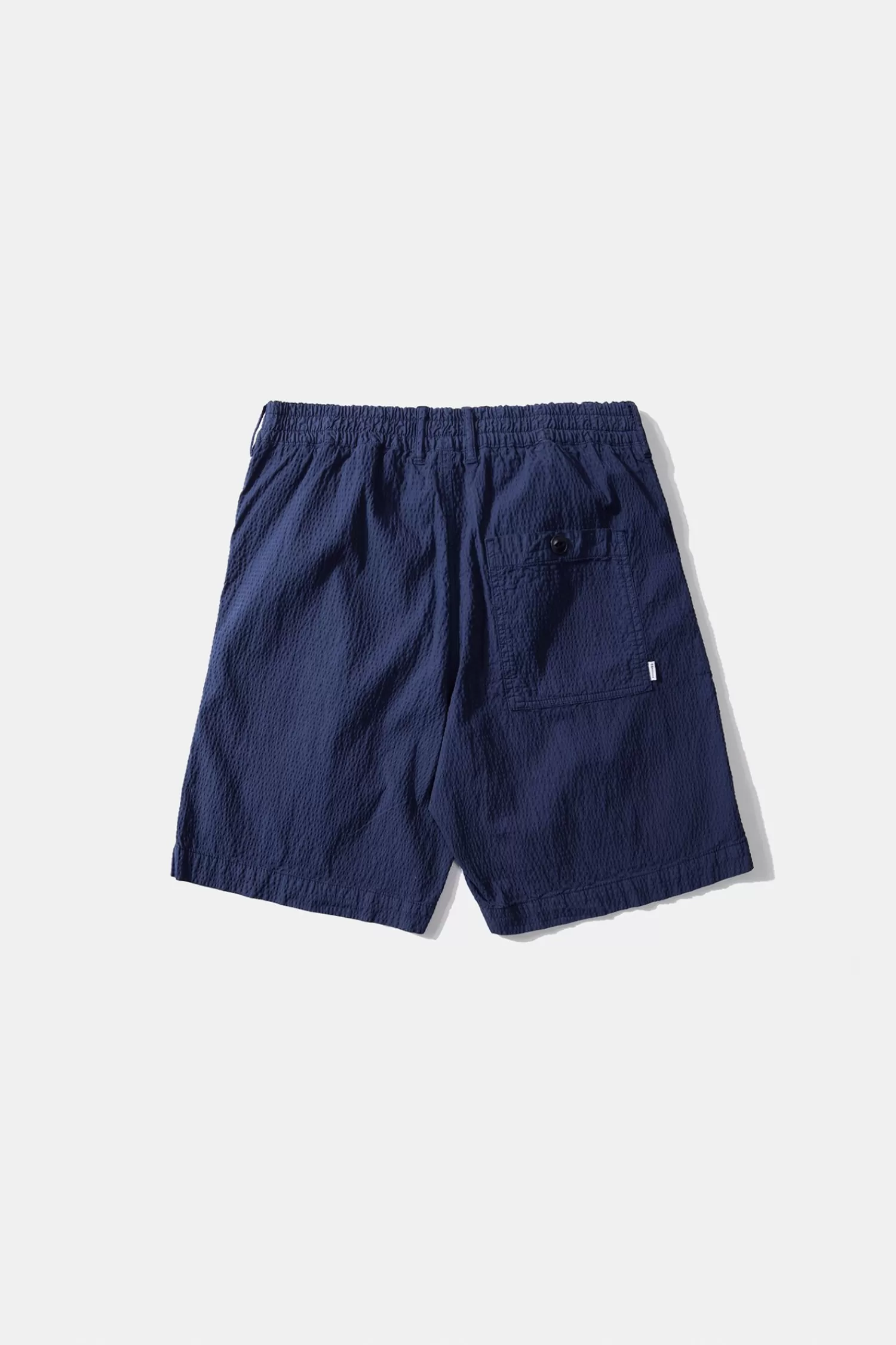 Trousers | Edmmond Studios Seersucker Shorts Plain Navy