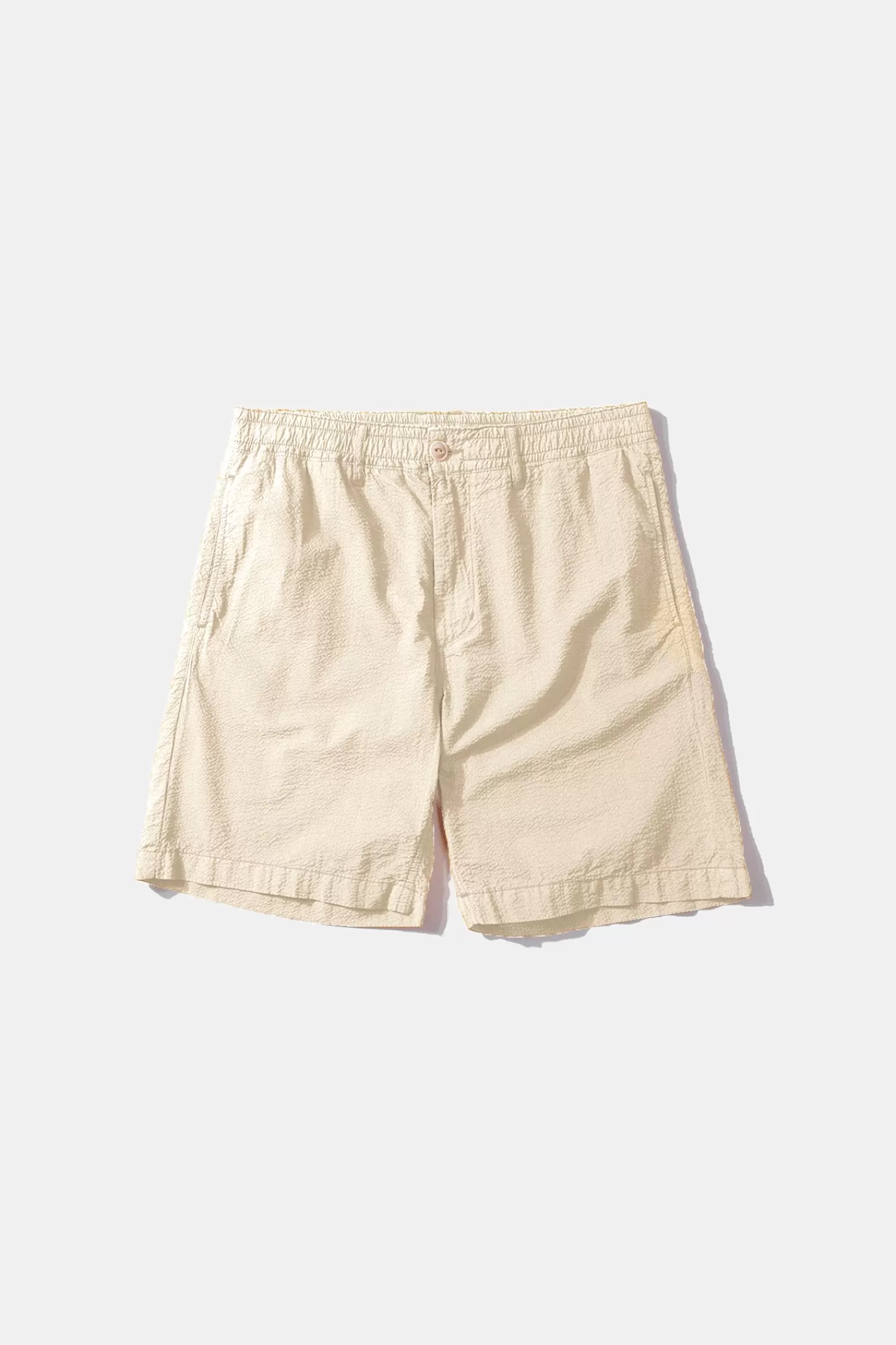 Trousers | Edmmond Studios Seersucker Shorts Plain Off White