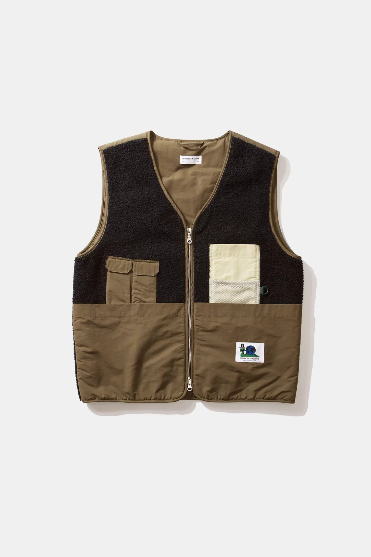 Outerwear | Edmmond Studios Shearling Vest Plain Navy