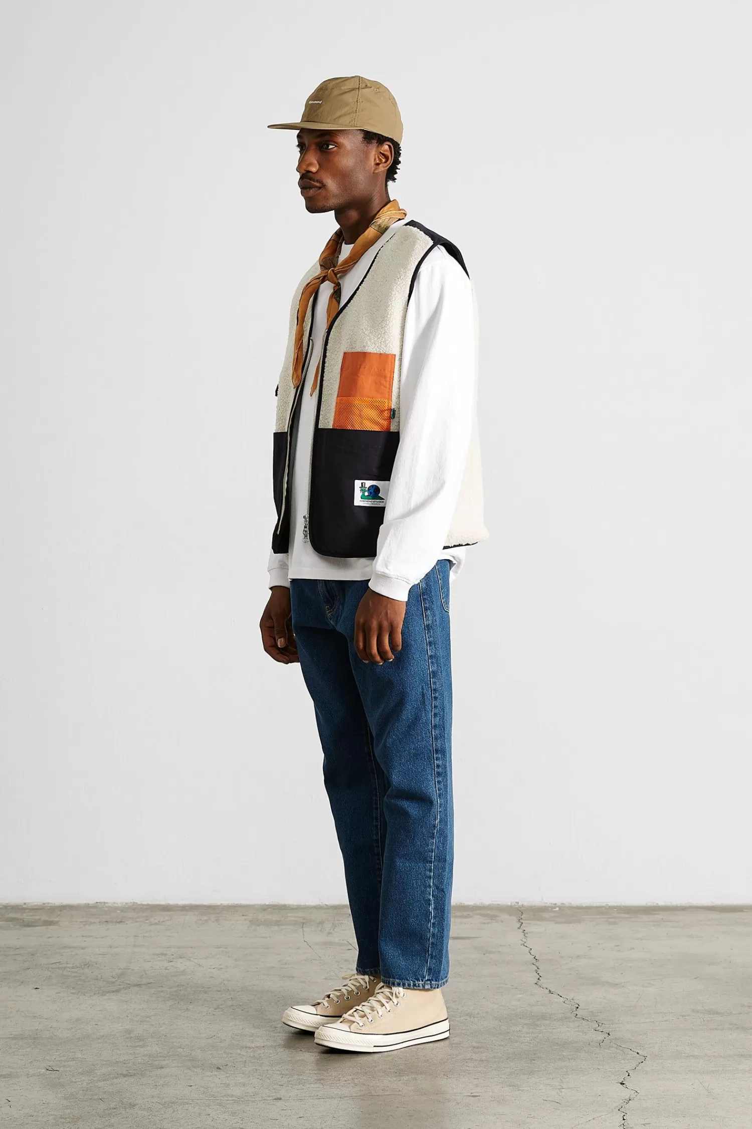 Outerwear | Edmmond Studios Shearling Vest Plain Off White