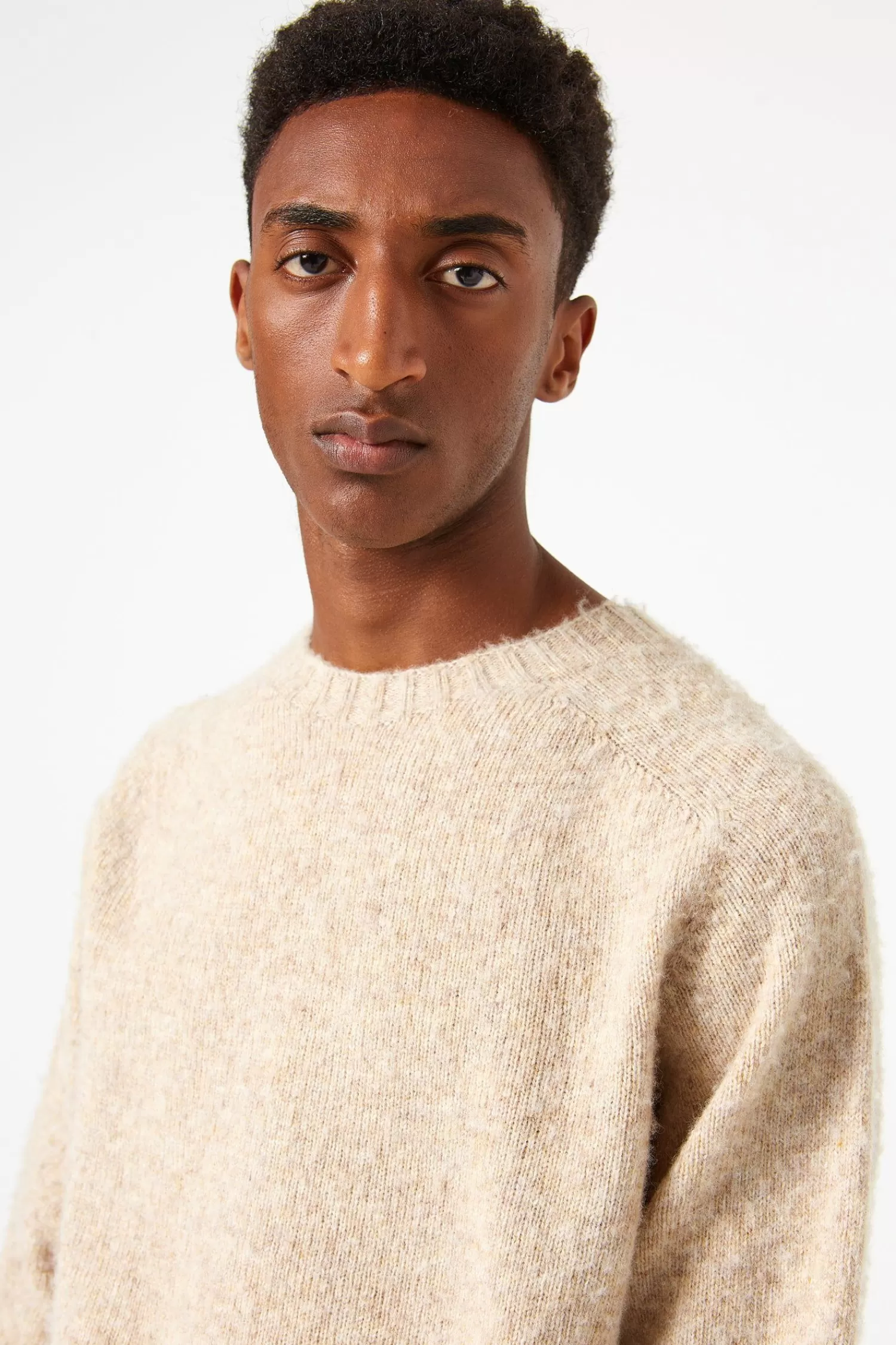 Knitwear | Edmmond Studios Shetland Sweater Plain Beige