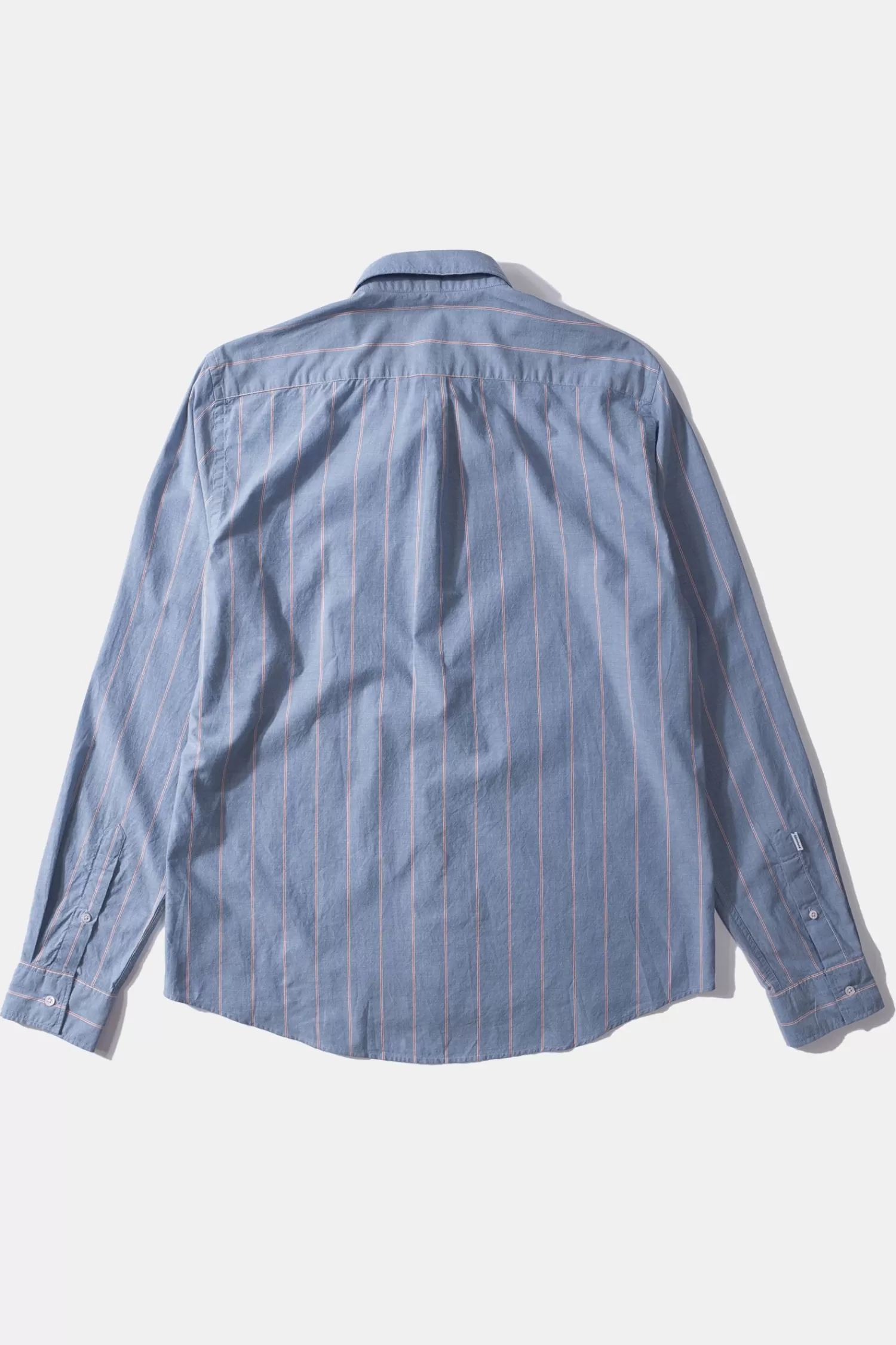 Shirts | Edmmond Studios Striped Blue Red Shirt Plain Blue