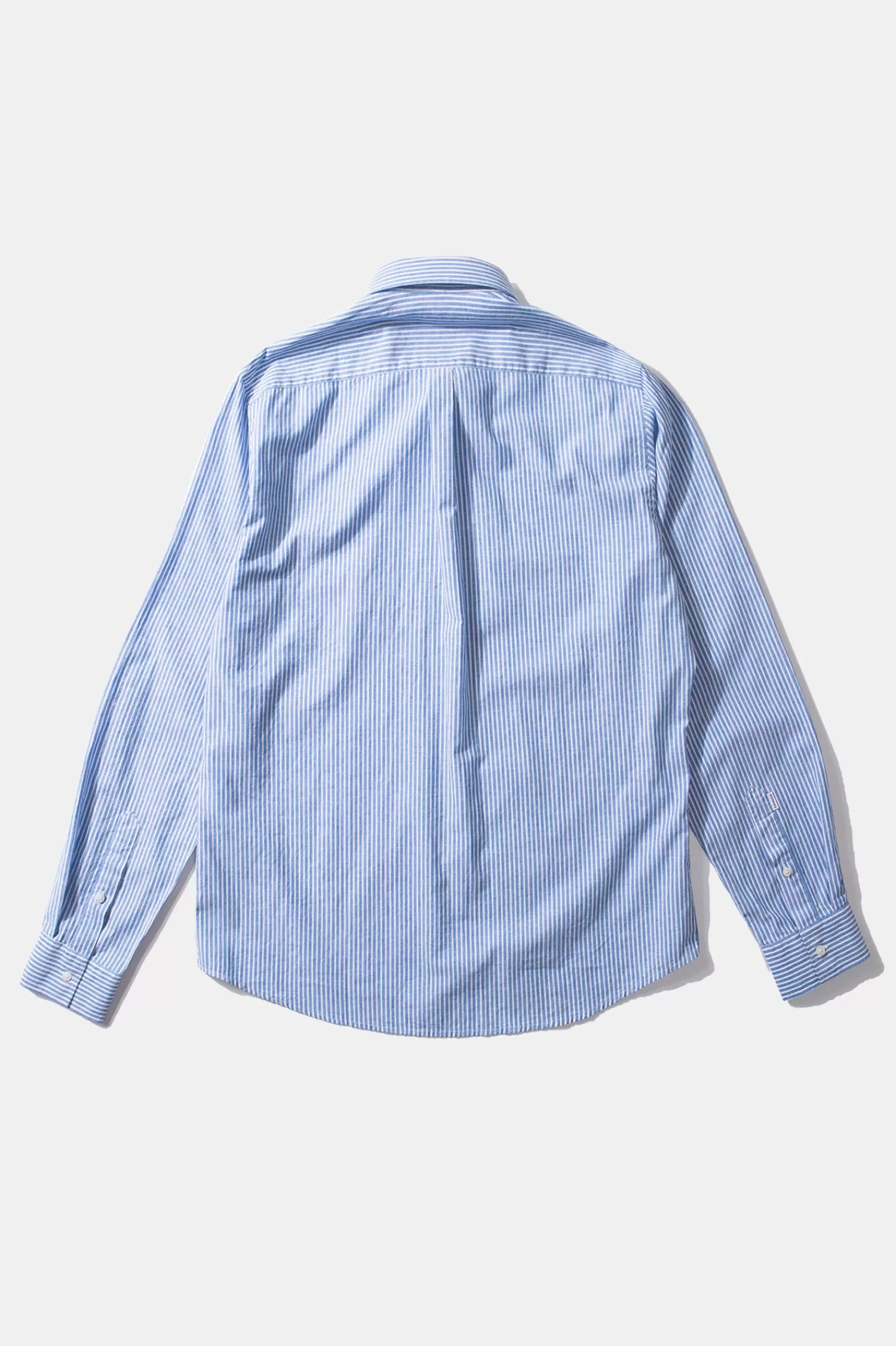 Shirts | Edmmond Studios Striped Linen Shirt Plain Light Blue