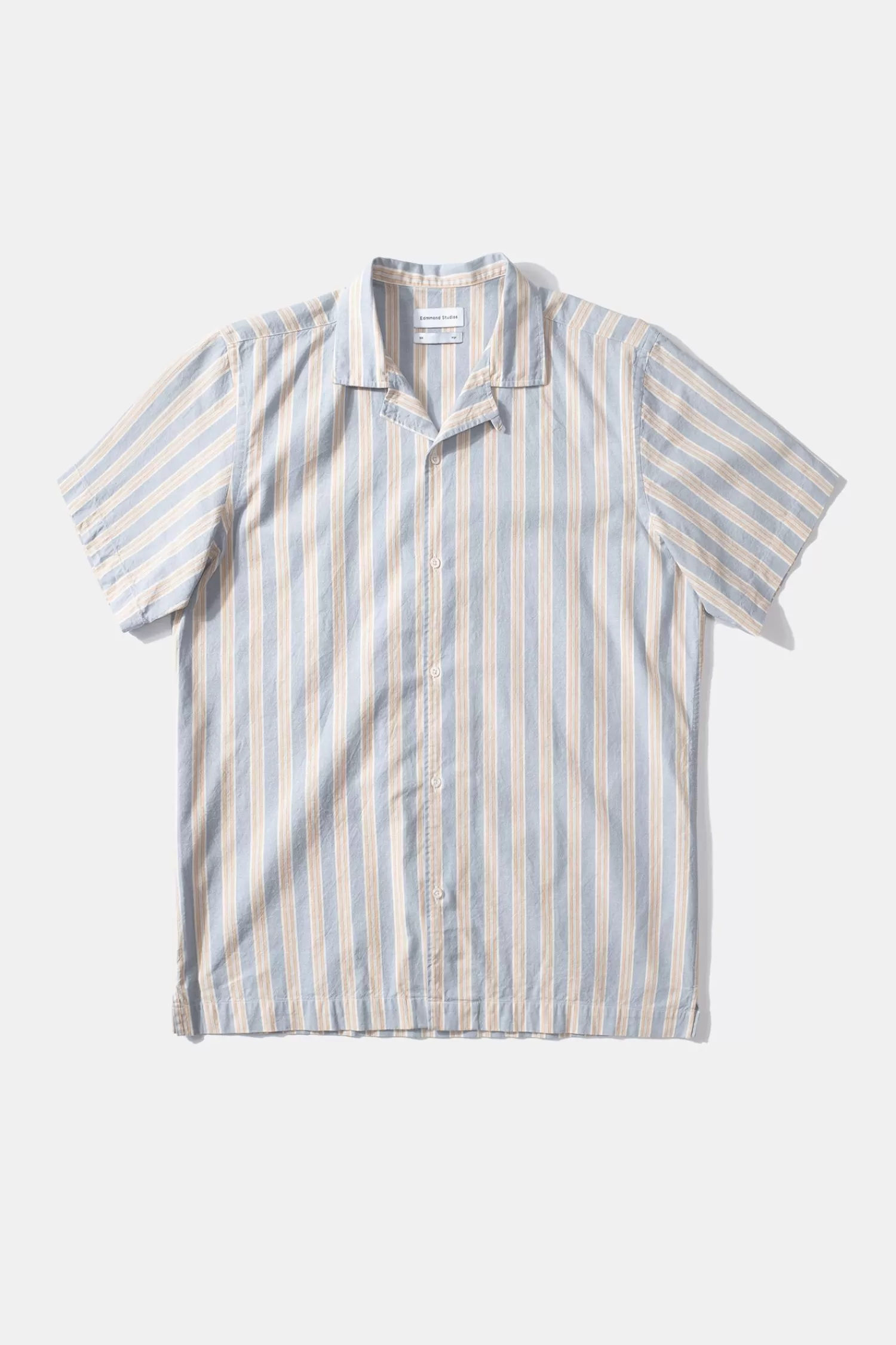 Shirts | Edmmond Studios Striped Short Sleeve Plain Light Blue